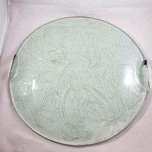 COPY - Stunning Kosta Boda style Swedish antique glass cheese platter